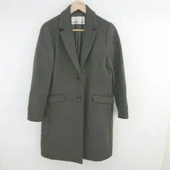 ◇ NATURAL BEAUTY BASIC シンプル バックスリット 長袖 コート サイズM カーキグレー系 レディース P  【1306120012091】