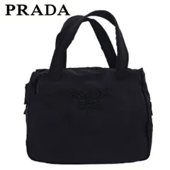ｕｓｅｄ　ＰＲＡＤＡ　ビーズ刺繍　パーティー　手提げバッグ　アイボリー✕ブラック PRADA ビーズ刺繍 黒 ハンドバッグ - メルカリ