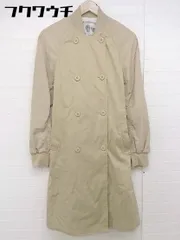 ■ ◎ E hyphen world gallery PEACE ウエストベルト付き 切り替え コート ジャケット サイズF ベージュ レディース  【中古】 【1108030003035】