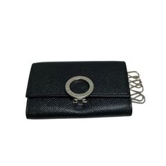 【BVLGARI】ブルガリ 6連キーケース ブラック レザー