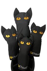 【人気商品】P.Golf ピーゴルフ ヘッドカバー 黒猫【単品】