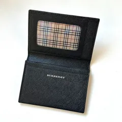 美品 近年モデル◎バーバリー 名刺入れ カードケース ノバチェック ブラック 美品 バーバリー 名刺入れ ビジネスカードホルダー ノバチェック