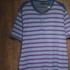 SEANJOHN ショーンジョン TAILORED FIT　ヘンリーネックＴシャツ　ボーダー