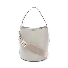 FURLA ダナエ 2wayバケットバッグ レザー×スエード 異素材 グレー FURLA ダナエ 2wayバケットバッグ レザー×スエード 異素材 グレー