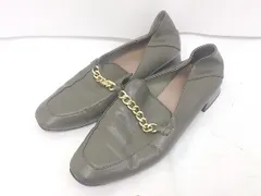 ◇ Oriental Traffic チェーン スクエアトゥ パンプス シューズ サイズ41 E(1.5) カーキ系 レディース E  【1303140017815】
