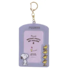 【メール便】スヌーピー キーリング インスタントフォトキーホルダー2 ウッドストック ピーナッツ エスケイジャパン 推し活 キャラクター グッズ 