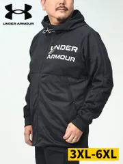 アンダーアーマー 日本規格 ジャケット 大きいサイズ メンズ FITTED 切り替え フルジップ ARMOUR KNIT HYBRID FZ ブルゾン パーカー UNDER ARMOUR ブラック