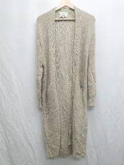 ◇ ⊇ Arnold Palmer アーノルド パーマー ロング 長袖 ニット カーディガン サイズ2 ベージュ系 レディース P  【1408200025196】