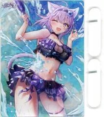 【中古】アクリルスタンド・アクリルパネル [単品] 猫又おかゆ 描き下ろしB6ホログラムアクリルパネル 「PC/Switchソフト おかゆにゅ～～む! 完全生産限定版 hololive Official Edition」 同梱特典