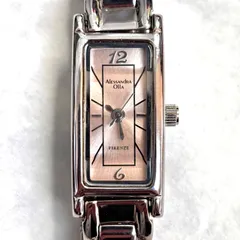 【美品⭐️Alessandra Olla アレサンドラオーラ】 FIRENZE     AO-940     シルバーカラー×薄ピンク文字盤　 レディース腕時計 クオーツ アナログ    稼働中　 AYA 250320Jのサムネイル