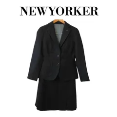 NEWYORKER　ニューヨーカー　スーツ　セットアップ　9号　ジャケット　スカート　M　紺　ネイビー ビジネス フォーマル