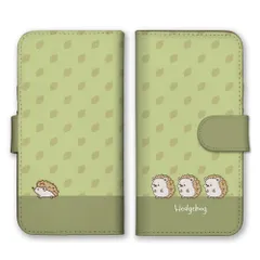 iPhone14Pro ケース 手帳型 アイフォン14 プロ スマホケース ハリネズミ はりねずみ 動物 アニマル 可愛い かわいい 癒し イラスト カラー04