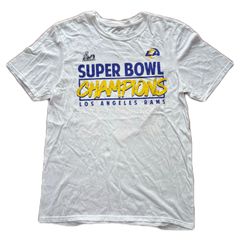 Los Angeles Rams Super Bowl LVI Champions Stacked Tee NFL アメフト ロサンゼルスラムズ Tシャツ M 第56回 スーパーボウル 優勝記念 ホワイト Fanatics ファナティクス