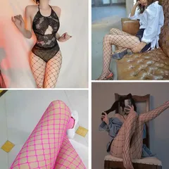 オレンジ ネット セクシー網タイツ 【全4size】