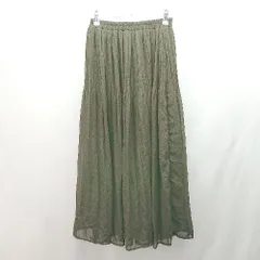 ◇ chocol raffine robe ウエストゴム レオパード 薄手 ロング ギャザー スカート サイズF ブラウン レディース E  【1308160015674】のサムネイル