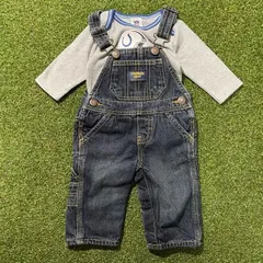 ベビー　新生児　50cm NFLコルツ　ロンパース　3M  / OSHKOSH オシュコシュ　デニムオーバーオール　3M