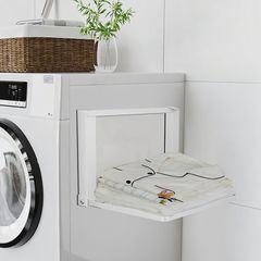 新品 Uciy 洗濯機横 マグネット 折り畳み棚 バスタオル収納 着替えを置く タオルラック おしゃれ ホワイト