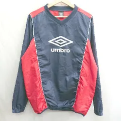 ◇ Θ UMBRO アンブロ ブランドロゴ 長袖 ピステ サイズ0 ネイビー レッド メンズ E  【1502200002949】