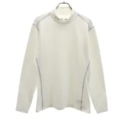 UNDER ARMOUR アンダーアーマー トレーニング 長袖 モックネック ウェア LG ホワイト メンズ 古着