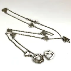 【中古品】TIFFANY＆Co. ハートリンク ラリアット シルバー ネックレス ティファニー Silver 925 アクセサリー GT