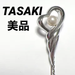 美品　TASAKI　タサキ　ピンブローチ　SV　シルバー　パール約6.5mm