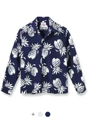 美品 USA製 デュークカハナモク 東洋 アロハシャツ パイナップル柄 ネイビー SUNSURF】サンサーフ・DUKE KAHANAMOKU(デュークカハナモク)半袖