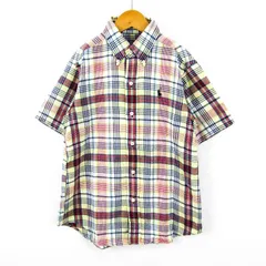 ポロバイラルフローレン 半袖シャツ チェック ポニーロゴ トップス キッズ 男の子用 140サイズ マルチカラー Polo by Ralph Lauren 【中古】