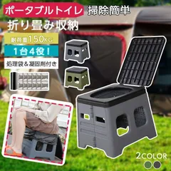 ポータブル 処理不要 簡易トイレ 折りたたみ 防災 介護 非常用 グッズ 車中泊 キャンプ アウトドア 登山 避難 緊急 携帯 椅子 野外 便器 水洗 車内