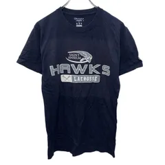 Champion 半袖 プリントTシャツ S ネイビー チャンピオン プルオーバー スポーティー カットソー 古着卸 アメリカ仕入 a706-5671