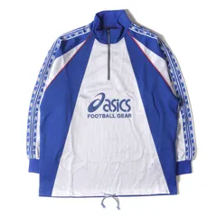 【新品同様】【選手用】asics アシックス サッカー 日本代表 ハーフジップ プルオーバー ジャージ | ブルー ホワイト 青白 サイズ:L | トップス カットソー Tシャツ【メンズ】【中古】のサムネイル