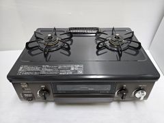 【中古品】 パロマ Paloma ガスコンロ ガステーブル 都市ガス 左強火力 水無片面焼グリル IC-S37BM-2L 2023年製 〇YR-18774〇