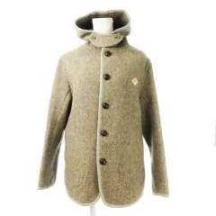 ダントン DANTON ウールモッサ シングルフードジャケット フーディ ミドル ウール 38 M 茶 ブラウン JD-8458 /CK3 ■GY17