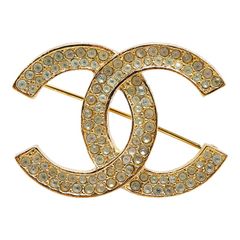 シャネル ココマーク ラインストーン ゴールド メッキ ラインストーン レディース CHANEL【222-16815】