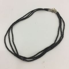 ブラックスピネル 3連ネックレス BLACK SPINEL 約42㎝ アクセサリー