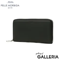 ペッレモルビダ 長財布 メンズ レディース 本革 革 PELLE MORBIDA 大容量 ラウンド 小銭入れ Barca BA611 BLACK×SAXのサムネイル
