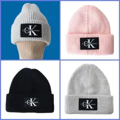 カルバンクライン ニットキャップ ニット帽 CKロゴ ブラック ピンク グレー ビーニー K60K607383