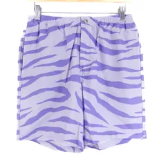 ビームス ショートパンツ ボトムス サマーパンツ ゼブラ柄 未使用品 メンズ Sサイズ ラベンダー BEAMS