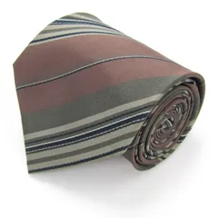 コムサデモードメン ブランド ネクタイ ストライプ柄 マルチストライプ シルク 日本製 PO メンズ ブラウン COMME CA DU MODE 【中古】