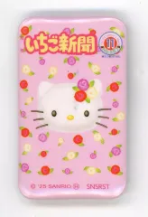 【中古】バッジ・ビンズ ハローキティ(ピンク/フェイス) 「サンリオキャラクターズ 缶バッジ2コセット いちご新聞 A」