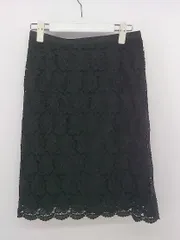 ◇ CLEAR IMPRESSION クリアインプレッション レース 刺繍 膝丈 ナロー スカート サイズ2 ブラック レディース P  【中古】 【1210280035619】のサムネイル