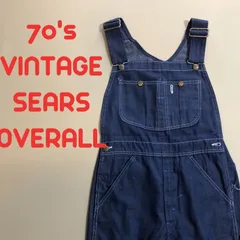 Searsシアーズ　SCOVILLジッパー　ヴィンテージ　つなぎ　オーバーオール ほぼデッド！70´s SEARS シアーズオーバーオール 474