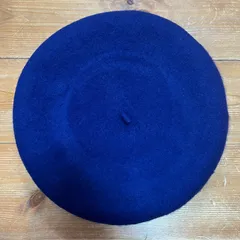 バスクベレー　ビッグベレー　直径33〜34cm 内周58〜62cm ウールのフェルト　明るいネイビー　メンズ　レディース