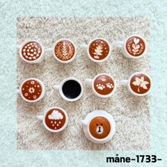 【デコパーツ】コーヒー マグカップ ミニチュア ラテアート ハンドメイド ドールハウス フィギュア ぬい撮 ドール撮影 食べ物 フィギュア デコ 食玩 デコ素材 材料 DIY