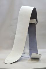 ハンドメイド 国内生産  ド迫力 幅広(12㎝幅) 本革ギターストラップ  ホワイト シュリンク