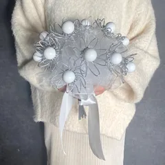 wire flower bouquet white 　ワイヤーフラワーブーケ　ホワイト