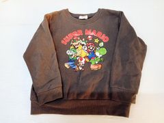 SUPER　MARIO/スーパーマリオ　長袖トレーナー　裏起毛　120【中古品】