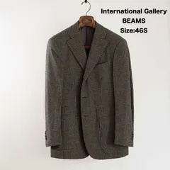 【美品】International Gallery BEAMS（インターナショナルギャラリー ビームス） 3ボタン　ジャケット　SIZE:46S　カシミヤ混　日本製のサムネイル