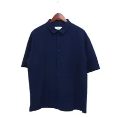 アズールバイマウジー AZUL by moussy ストライプ 半袖 シャツ カジュアル L ネイビー 紺 /FT31