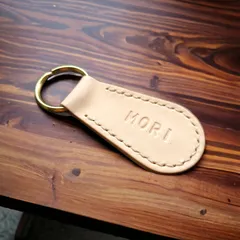 [刻印 送料無料]お名前入り/レザー/キーホルダー /ネームタグ/名札/本革/