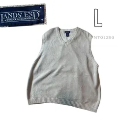ランズエンド　コットンニットベスト　L  NT01293